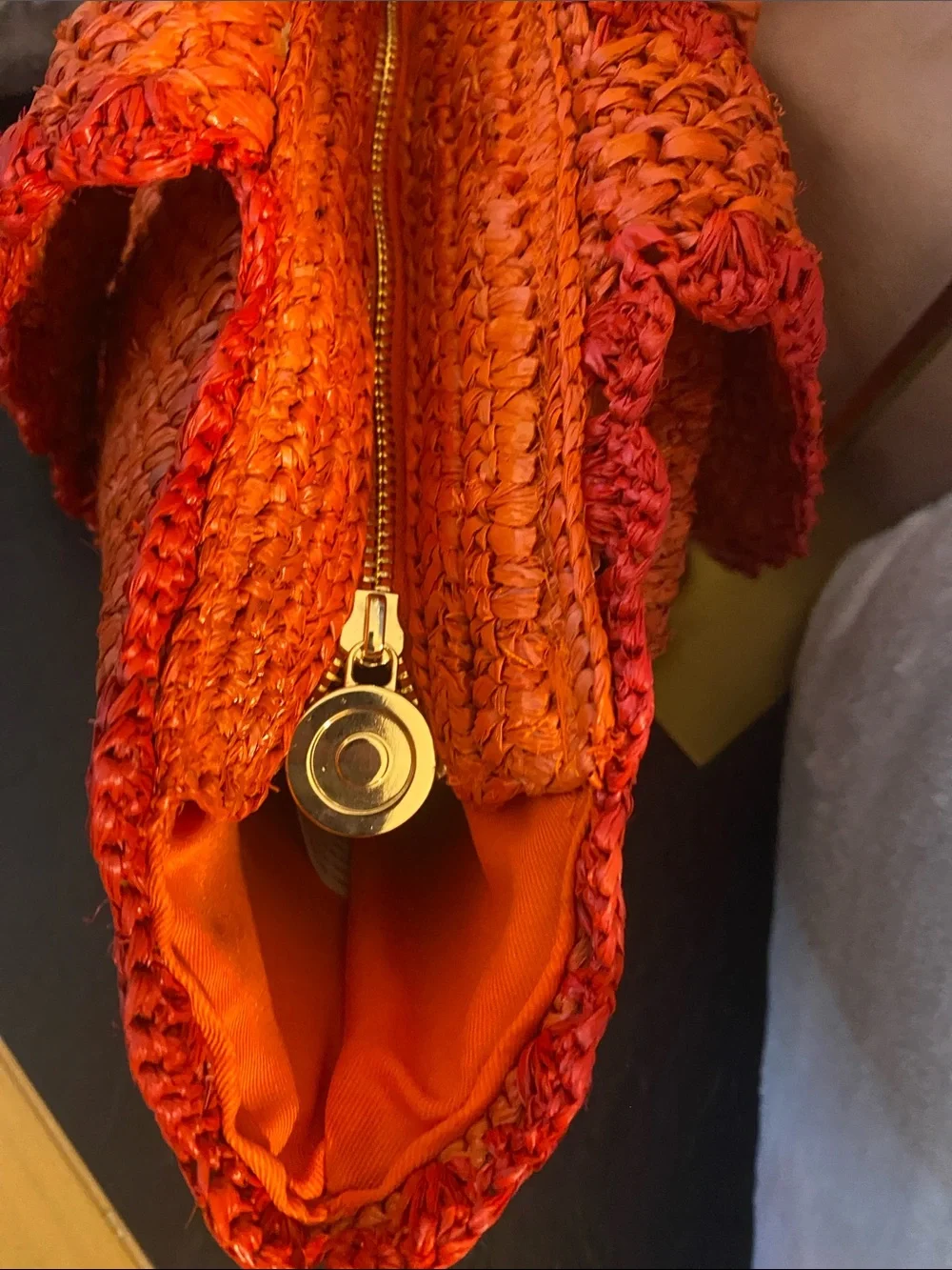 kate spade Orange Woven Bow Tote